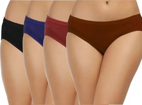Dark_Blue,_Light_Blue,_Brown_&_Maroon_Pure_Cotton_Mid_Rise_Elastic_Floral_Print_Hipster_For_Women_(Pack_Of_4)
