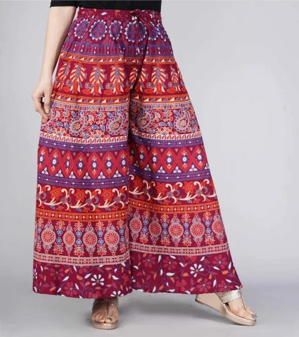 Maroon_Pure_Cotton_Jaipuri_Printed_Palazzo_For_Women