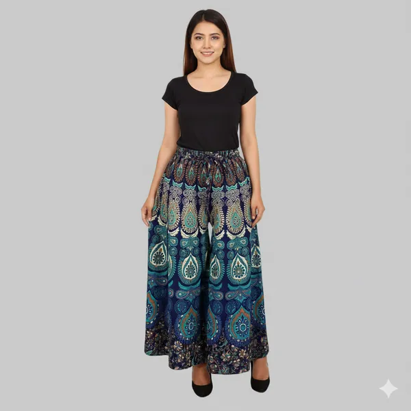 Light_Blue_Firoji_Pure_Cotton_Jaipuri_Printed_Palazzo_For_Women