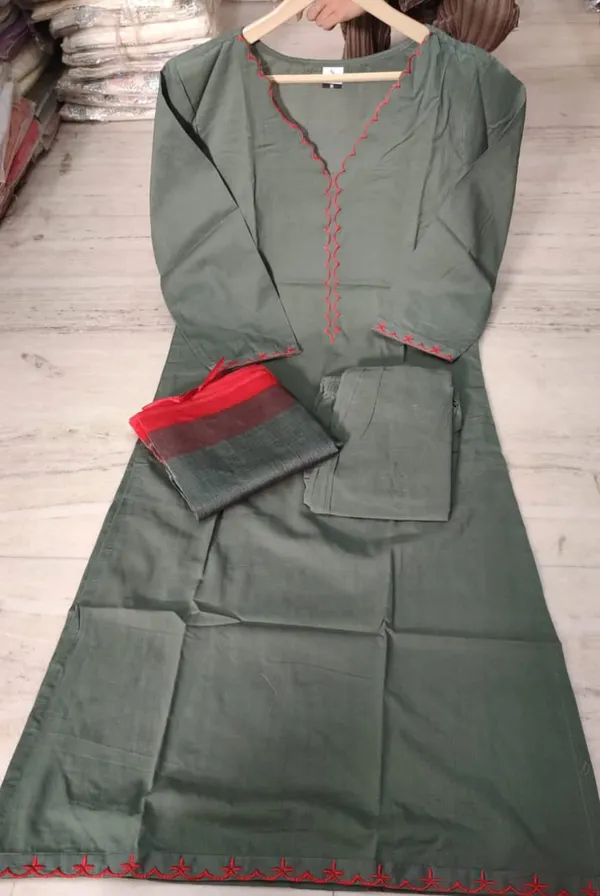 Premium_Cotton_Green_Kurta_Set