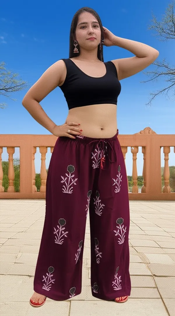 Maroon_Printed_Pure_Rayon_Palazzo_For_Women