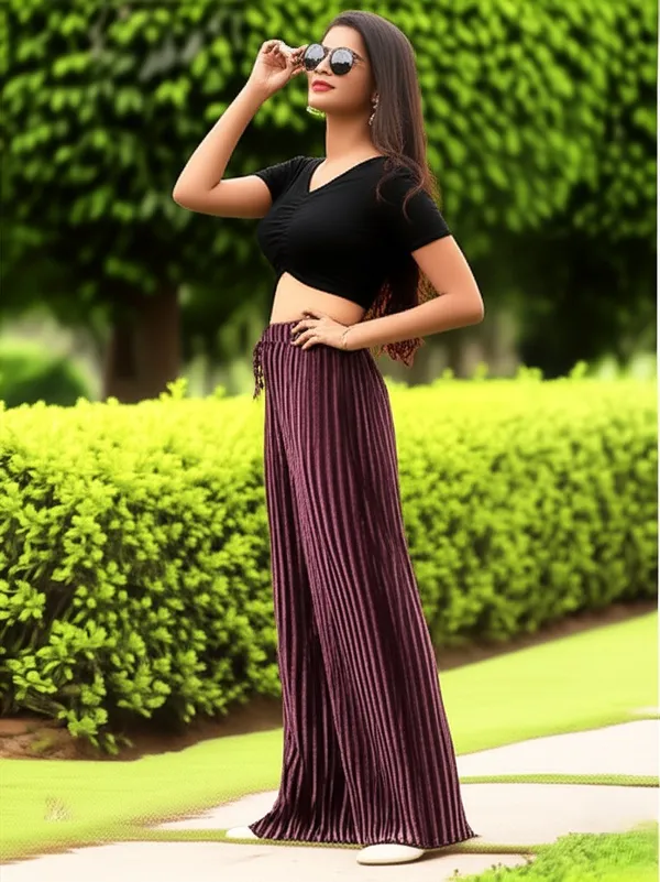 Maroon_Striped_Printed_Pure_Rayon_Palazzo_For_Women