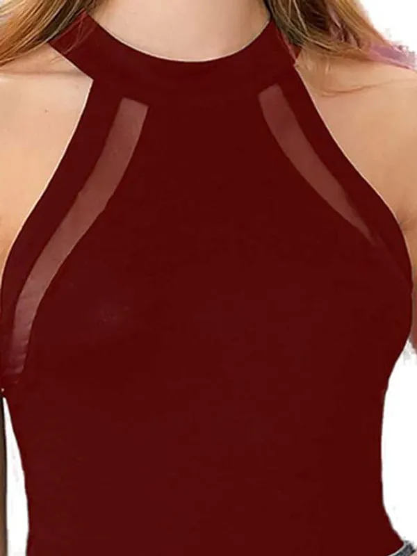 Solid_Halterneck_Sleeveless_Party_Top_for_Women_and_Girls
