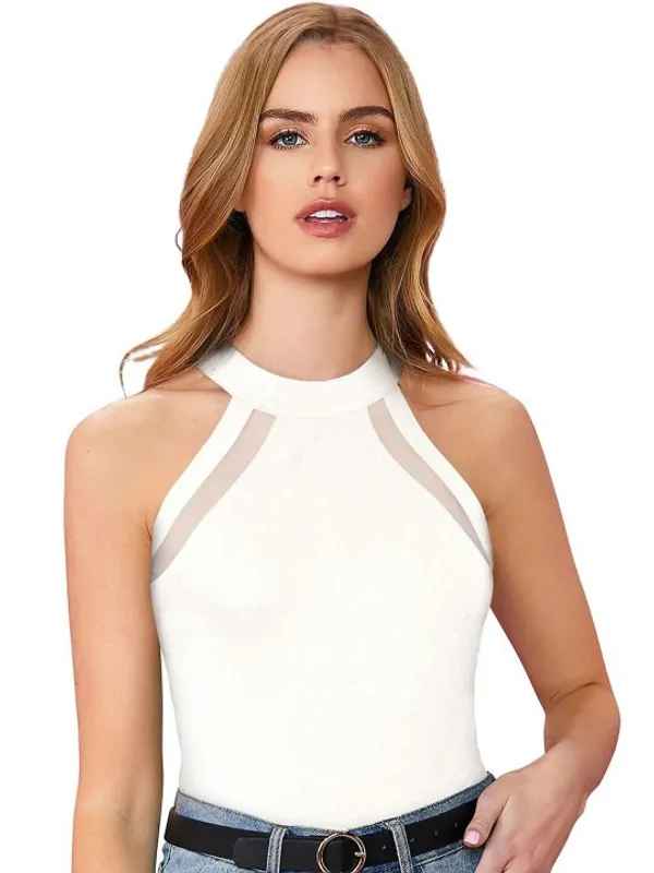 Solid_Halterneck_Sleeveless_Party_Top_for_Women_and_Girls