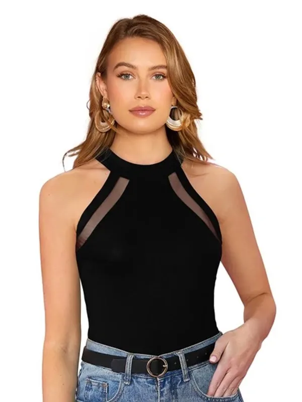 Solid_Halterneck_Sleeveless_Party_Top_for_Women_and_Girls