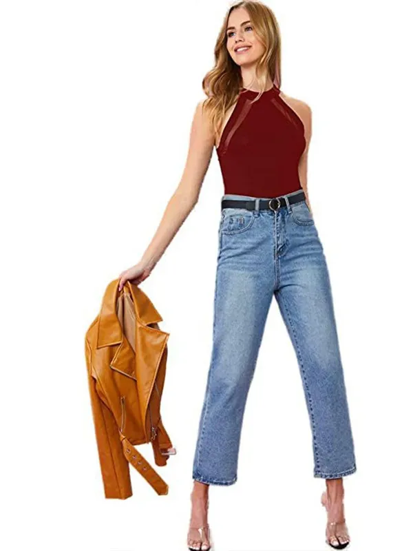 Solid_Halterneck_Sleeveless_Party_Top_for_Women_and_Girls
