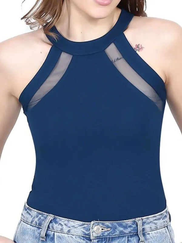 Solid_Halterneck_Sleeveless_Party_Top_for_Women_and_Girls