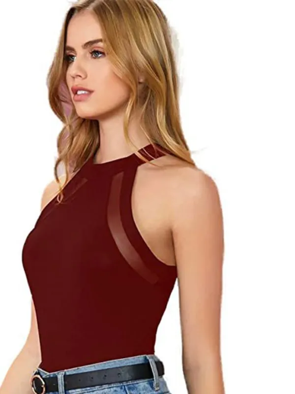 Solid_Halterneck_Sleeveless_Party_Top_for_Women_and_Girls