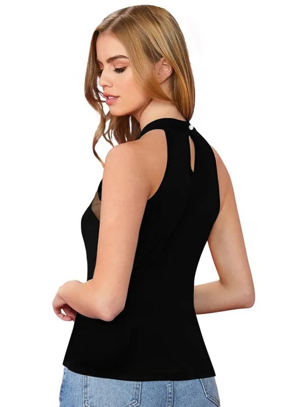 Solid_Halterneck_Sleeveless_Party_Top_for_Women_and_Girls