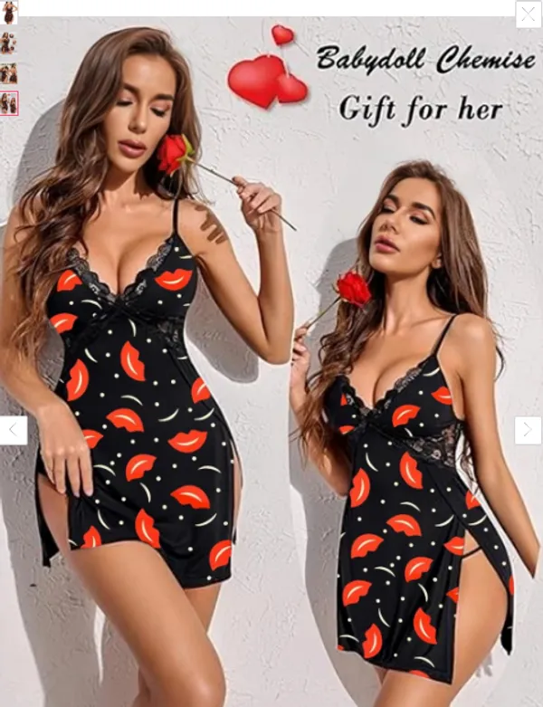 Women_Printed_Babydoll_Nightwear_Swimwear_Beachwear
