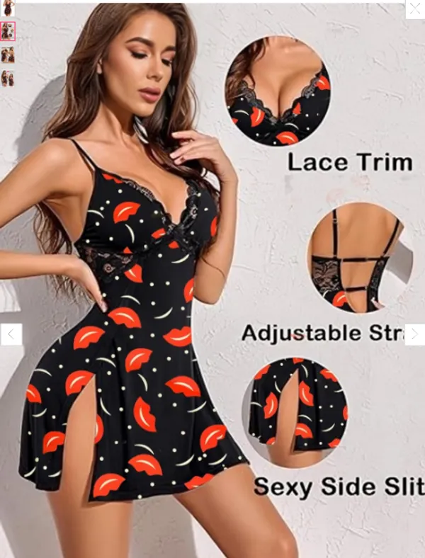 Women_Printed_Babydoll_Nightwear_Swimwear_Beachwear