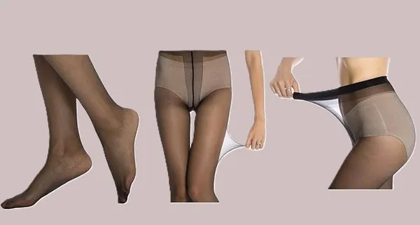 Black_Nylon_And_Spandex_Full_Length_High_Waisted_Stocking_For_Women