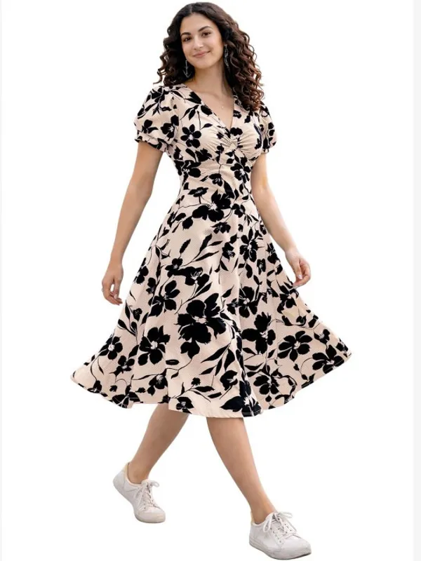Women's_Floral_Midi_Dress
