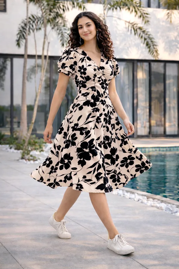 Women's_Floral_Midi_Dress