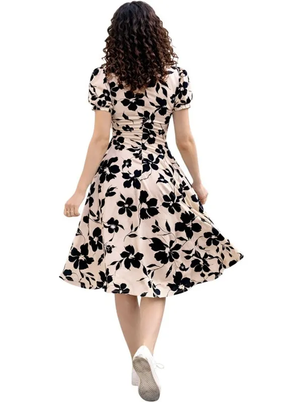 Women's_Floral_Midi_Dress