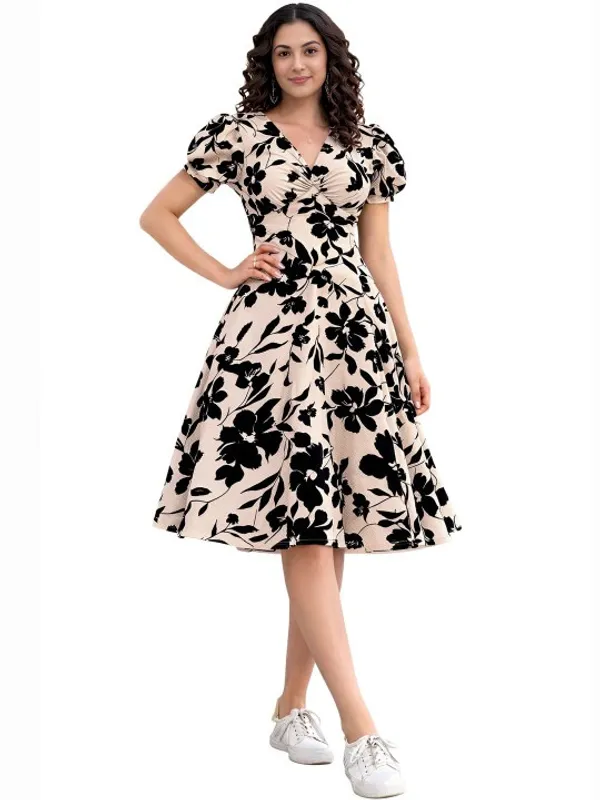 Women's_Floral_Midi_Dress