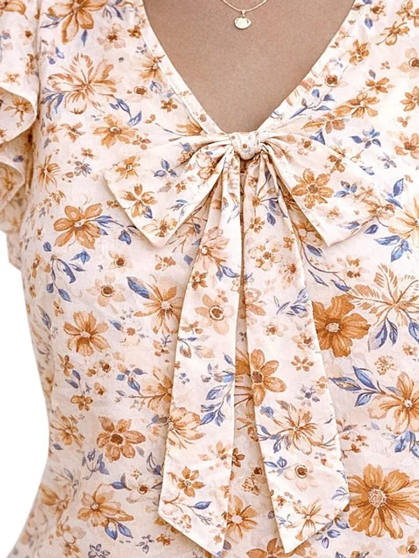 Women???s_Floral_Print_V-Neck_Top_with_Tie-Up_Bow_Detail_and_Ruffle_Sleeves
