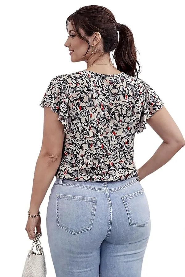 Women???s_Floral_Print_V-Neck_Top_with_Tie-Up_Bow_Detail_and_Ruffle_Sleeves