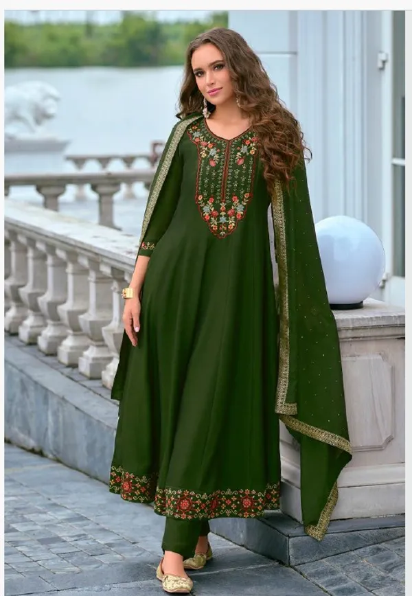 Women__silk_blend_Kurta__Sets_Pant_and__dupatta