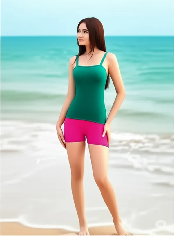 Green_Lycra_Blend_Cotton_Unpadded_Round_Neck_Camisole_For_Women