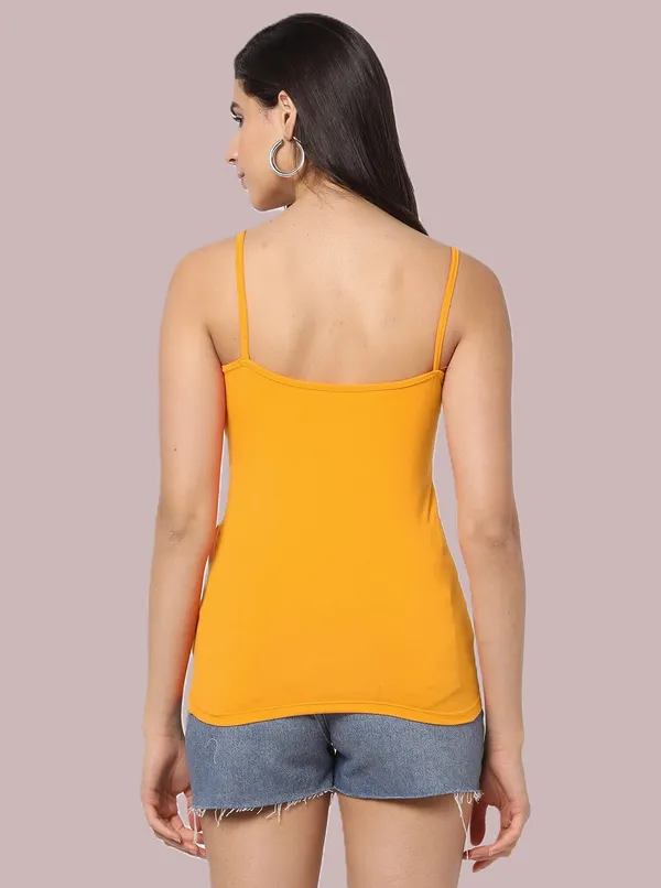 Yellow_Lycra_Blend_Cotton_Unpadded_Round_Neck_Camisole_For_Women