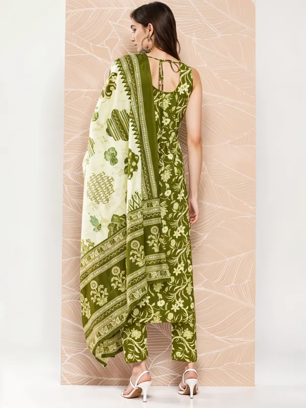 Olive_Green_3_Pc_SL_Long_Kurta_Pant_With_Dupatta__Premium_set__For_Women