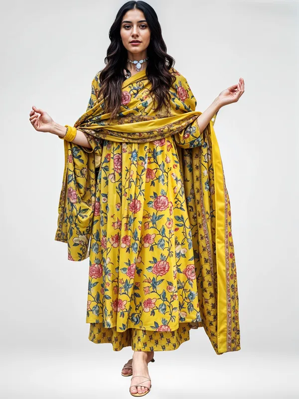 Yellow_3_Pc_Alia_cut_Kurta_Palazzo_With_Dupatta__Set_Push_Premium_For_Women