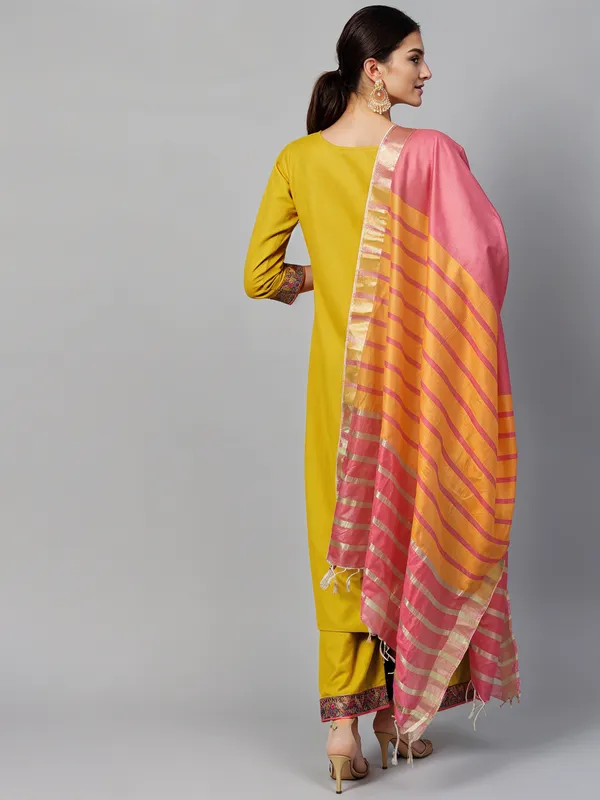 Golden_Yellow_Boat_Neck_Designer_Kurta_Palazzo_With_Dupatta__Set_Push_Premium_For_Women
