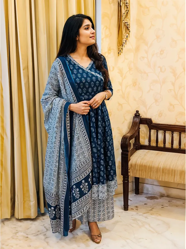 Blue_3_Pc_Anarkali_overlap_Kurta_Palazzo_With_Dupatta__Set_Push_Premium_For_Women