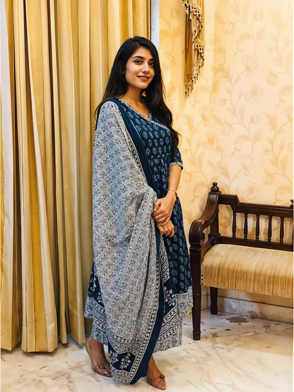 Blue_3_Pc_Anarkali_overlap_Kurta_Palazzo_With_Dupatta__Set_Push_Premium_For_Women