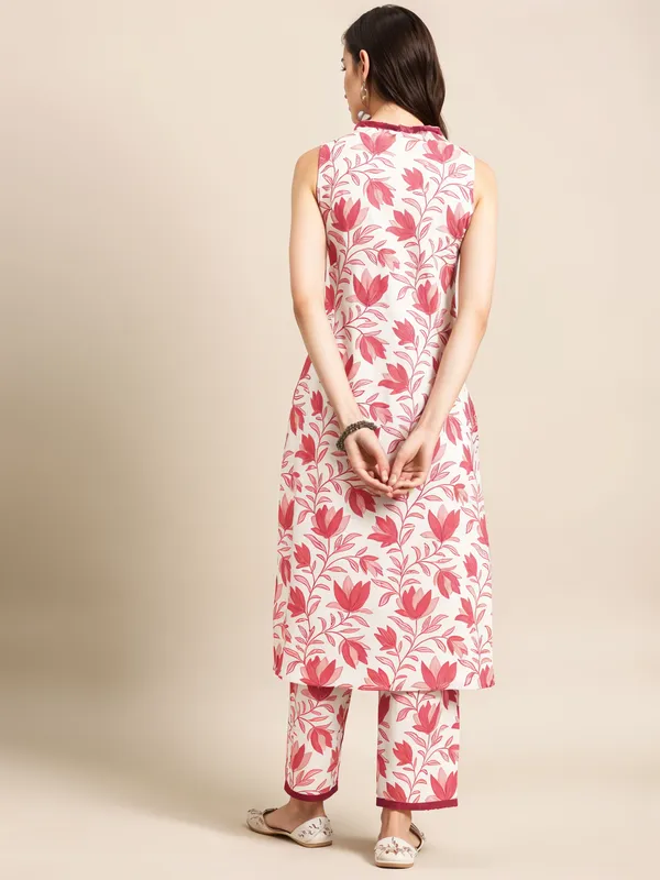 Pink_And_White_Women_Leaf_Print_2-Piece_Co-Ord_Set_Push_Premium_For_Women