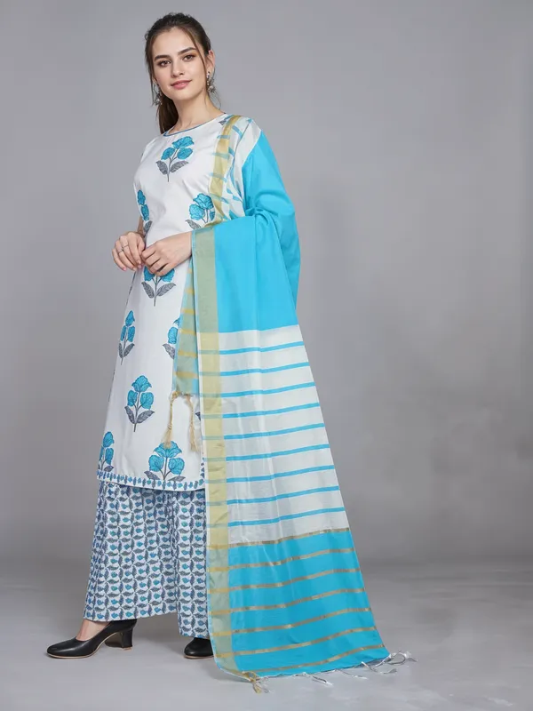 Sky_Blue_3_Pc_Sleeveless_Sharara_Set_With_Dupatta__Push_Premium_For_Women
