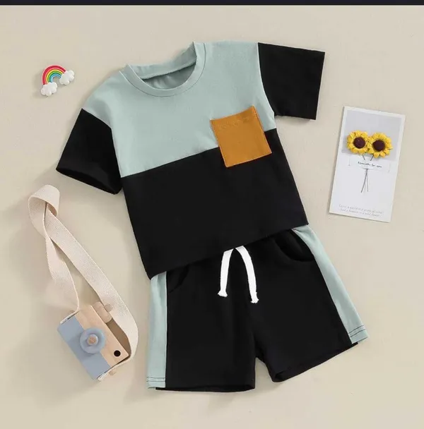 Cotton_Solid_T-Shirt_Shorts_For_Baby_Boys_&_Baby_Girls