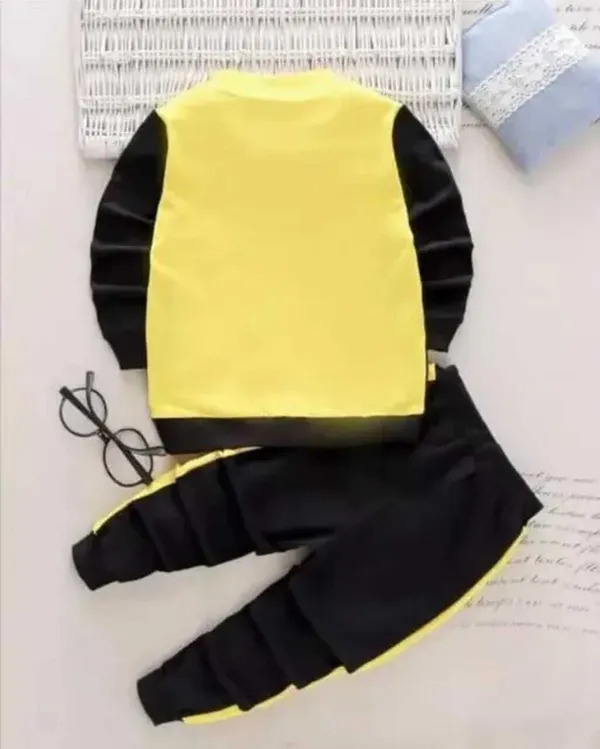 Yellow_King_Printed_Cotton_T-Shirt_&__Pyjama_Set_For_Boys_&_Girls