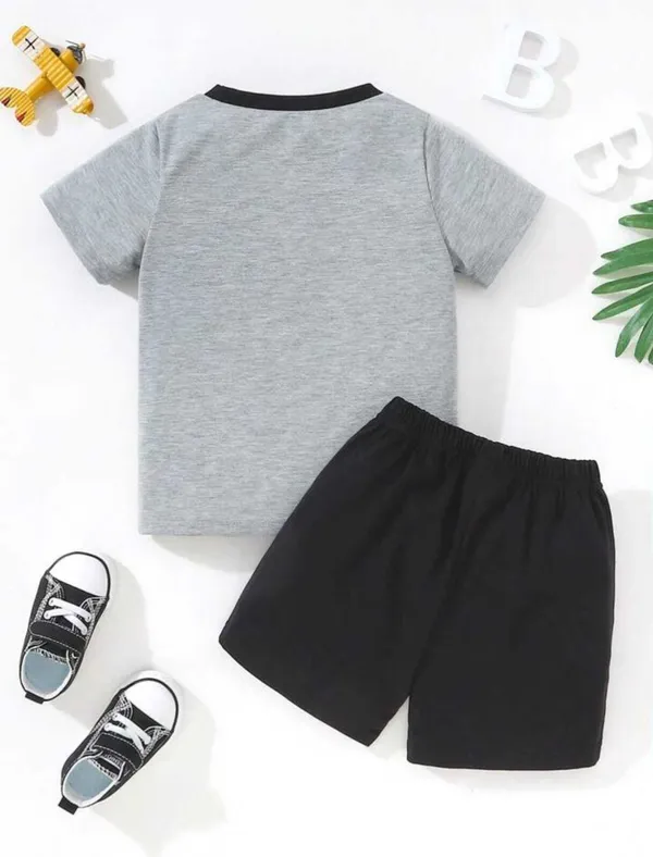 Grey_Daddy's_Boy_Printed_Cotton_T-Shirt_&_Shorts_set