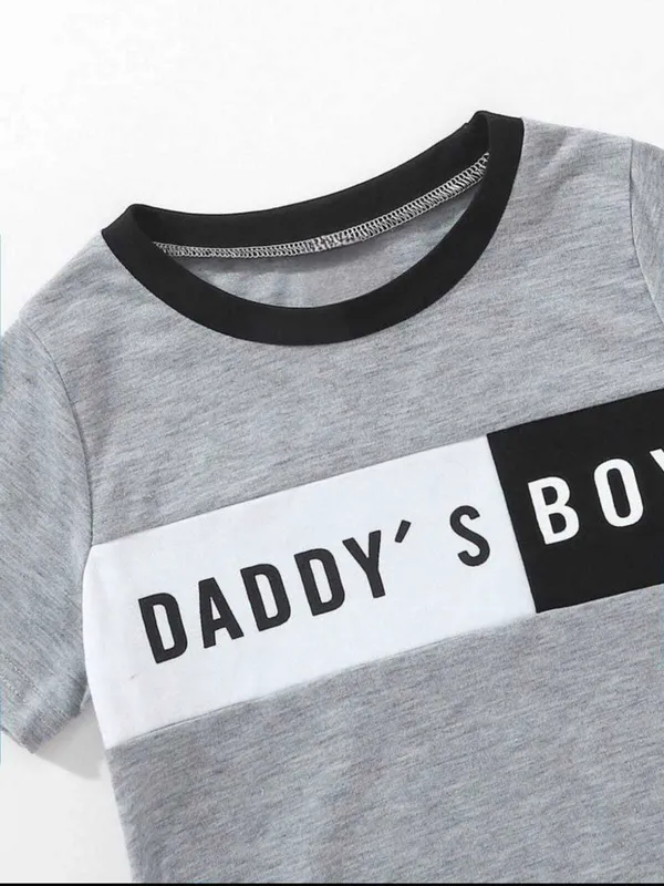 Grey_Daddy's_Boy_Printed_Cotton_T-Shirt_&_Shorts_set