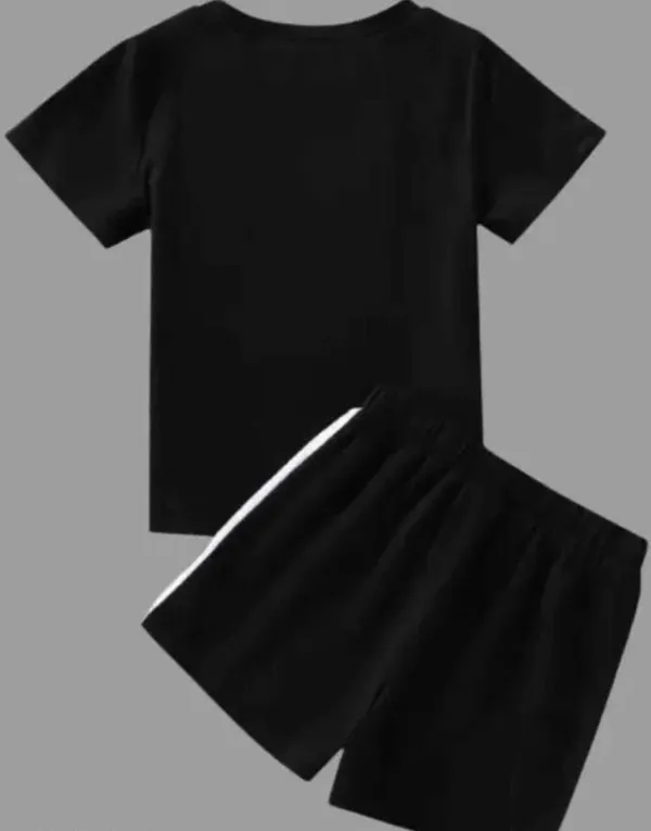 Black_Cotton_Solid_T-Shirt_Shorts_For_Baby_Boys_&_Baby_Girls