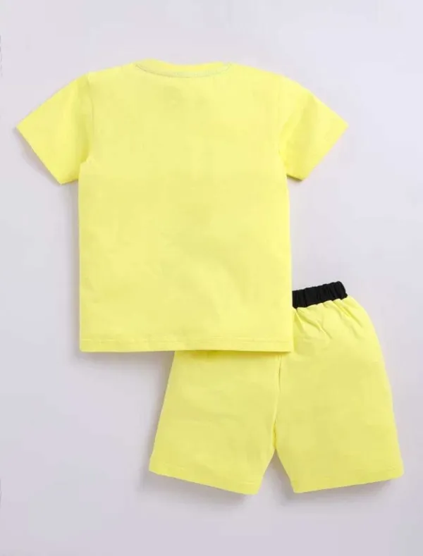 Mickey_Mouse_Printed_Yellow_Cotton_T-Shirt_&_Shorts_Set_For_Boys_&_Girls