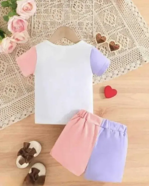 Pink_and_Lavender_Cotton_T-Shirt_&_Shorts_For_Baby_Boys_&_Baby_Girls
