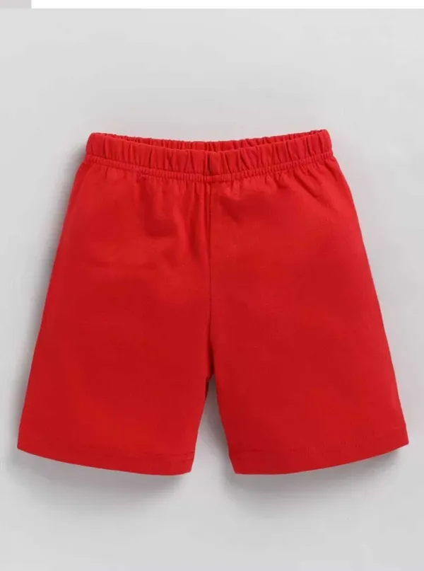 Red_Cotton_Solid_T-Shirt_Shorts_For_Baby_Boys_&_Baby_Girls