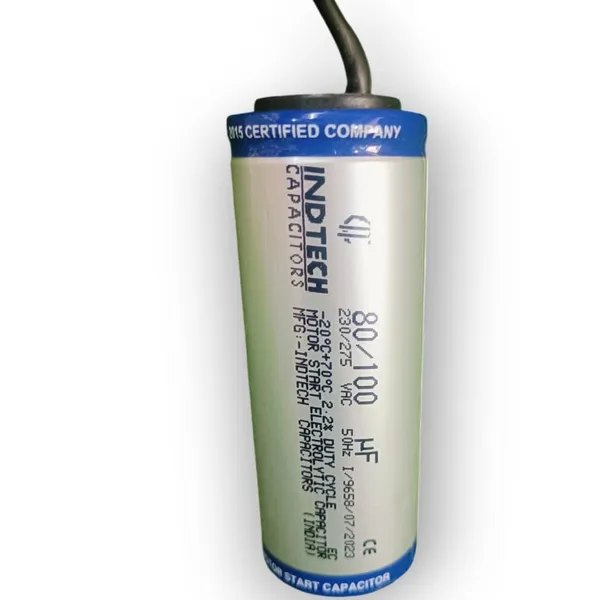 80/100_440V_IND-TECH_Milti-Purpose_Starting_Capacitor_for_Air_Conditioner_(Split_&_Window_Air_Conditioners)_80/100_Motor_Start_|_80_100_OIL_type_capacitor_(1_Capacitor)