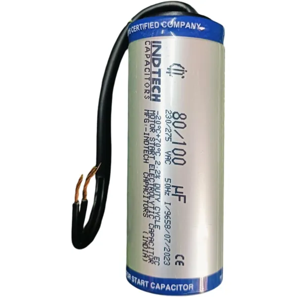 80/100_440V_IND-TECH_Milti-Purpose_Starting_Capacitor_for_Air_Conditioner_(Split_&_Window_Air_Conditioners)_80/100_Motor_Start_|_80_100_OIL_type_capacitor_(1_Capacitor)
