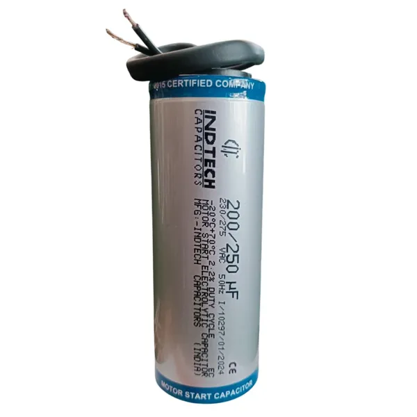 INDTECH_200/250_Motor_Start_Capacitor_|_200/250_MFD_|_Round_Polycarbonate_(PC)_Capacitor