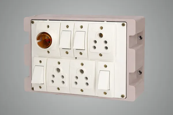 PREETIKA_Electric_Switch_&_Socket_Combined_with_Plastic_Board_4+3+1