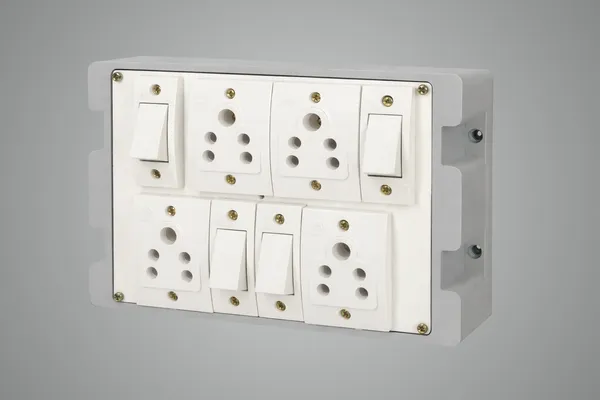 PREETIKA_Electric_Switch_&_Socket_Combined_with_Plastic_Board_4+4