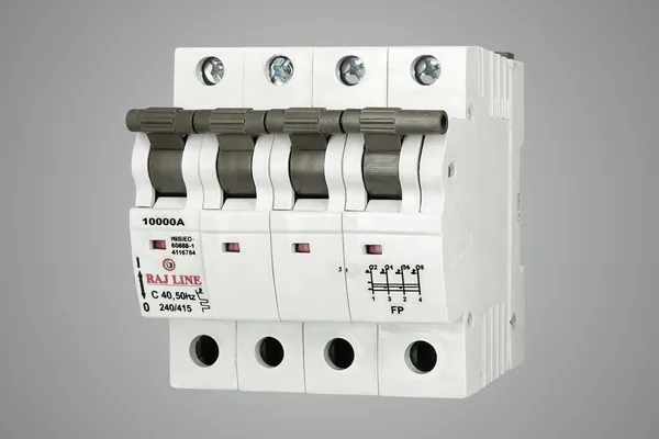 RAJ_LINE_63A_Four_Pole_MCB_(Miniature_Circuit_Breaker)