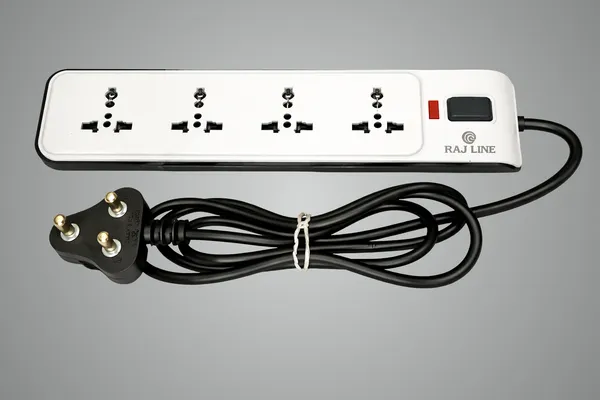RAJ_LINE_4_Socket_Extension_Board_with_4_Meter_Heavy_Duty_Wire_|_Power_Strip_with_Universal_Sockets_&_Switch_|_Ideal_for_Home,_Office_&_Appliances