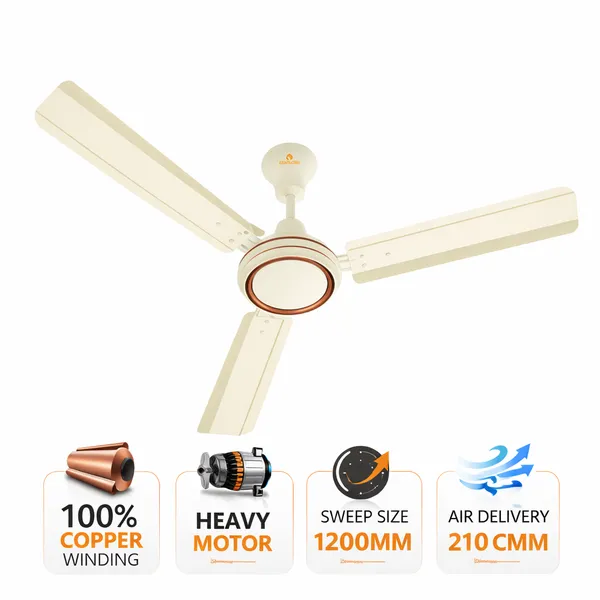 RAJ_LINE_Smoke_Brown_48_inch_Copper_Winding_Ceiling_fan_with_2_Years_of_Warranty