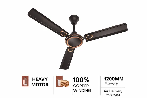 RAJ_LINE_Smoke_Brown_48_inch_Copper_Winding_Ceiling_fan_with_2_Years_of_Warranty