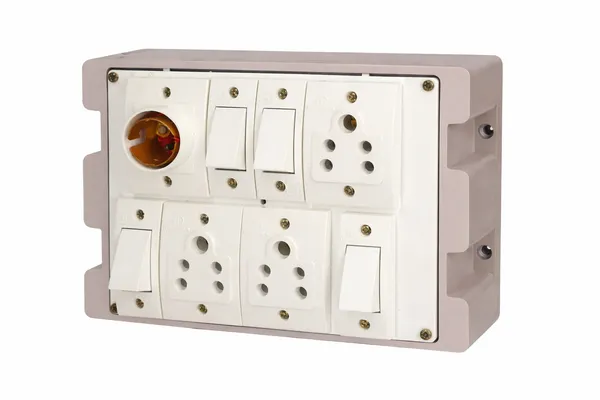 PREETIKA_Electric_Switch_&_Socket_Combined_with_Plastic_Board_4+3+1